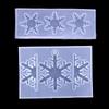Espejo DIY Molde de Goteo de Pegamento de Cristal Copo de Nieve Navideño Molde de Silicona Goteo de Pegamento de Cristal Pequeño Colgante Material para Joyería Decoración