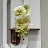 Orquídea Phalaenopsis Artificial com 7 Flores, Decoração de Parede Pendente em Borracha Macia, Orquídea Decorativa Impressa em 3D de Alta Qualidade para Decorações de Casamento