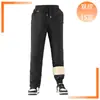 Pantalones térmicos de lana de cordero con calefacción eléctrica de grafeno para invierno transfronterizos para hombres, con forro polar extra y diseño engrosado, protección contra el frío en las rodillas para personas de mediana edad y mayores