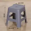 Taburete de plástico engrosado para uso doméstico, simple y apilable, silla cómoda para dormitorio, banco cuadrado alto, venta al por mayor de fábrica