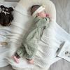Macacão de Uma Peça para Recém-Nascidos de Primavera, Classe A, Feito de Veludo Alemão, Sem Costura, Roupa de Dormir Base Unissex para Bebês, Macacão para Engatinhar de Bebê