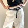 Cinturón Fino Estilo Coreano Sin Hebilla para Chicas Atrevidas, Moderno y Adelgazante, Adecuado para Vestidos y Camisas, Accesorio de Cinturón de Doble Capa para Mujer