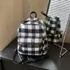 Mochila Mini Multifuncional de Moda Estilo Coreano para Otoño e Invierno para Mujeres 2026 Nueva Mochila de Cuadros de Nicho Bolso Pequeño