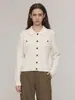 Suéter de punto blanco lechoso con solapa suave y pegajosa para mujer 2026 Otoño/Invierno nuevo suéter de cachemira simple casual de punto trenzado retro
