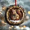 Suministro Exclusivo Transfronterizo de Adornos Navideños Acrílicos Planos 2D de Árbol con Agujero y Animales, Decoraciones para Árbol de Navidad, en Stock para Envío Inmediato