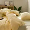 2026 Novo Modelo Conjunto de Quatro Peças 100% Algodão Estilo Nórdico Combinável Temporada Estudantil Conjunto de Lençol de Cama e Lençol com Elástico de Três Peças para Dormitório