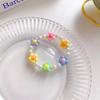 Romântico Macaroon Cor Doce Pérola Flor Bonito Coração Doce Meninas Pulseira Pulseira Infantil Dopamina