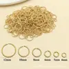 Oro Cobre Chapado 18K Alta Retención de Color Joyería DIY Aro Plano Retorcido Pulsera Collar Material de Cuentas Anillo de Conexión Venta al Por Mayor