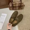 Zapatos planos retro de punta redonda 2026, colección de otoño Maillard, zapatos de cuero versátiles, mocasines simples de suela plana con tacón oculto, estilo para mujer