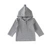 2026 Nueva Camiseta con Capucha de Otoño para Bebé Niño y Niña, Camiseta Básica de Rayas de Manga Larga, Sudadera Infantil Clase a