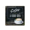 Placa de Hierro Decorativa de Café con Cruz 20 30cm Cuadrada Hoja de Hierro Estañado Pintura Tablero Visual Publicitario de Menú