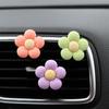 Decoración de salida de aire de coche con diseño de flor de dibujos animados, aromaterapia, perfume para coche, eliminación de olores, fragancia ligera y duradera para coche.