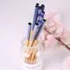 Novos na fábrica Estilo japonês Comércio exterior Impressos Pauzinhos de bambu Cinco azuis azul e branco Porcelana Pauzinhos de bambu para comércio exterior Venda por atacado