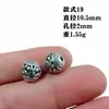 Amazon Transfronterizo Plata Antigua Vintage Espaciadores Huecos Bolas Redondas Cuentas Sueltas Cuentas para Manualidades Pulsera Hecha a Mano Accesorios Venta al por Mayor