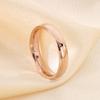 Anillo de pareja simple, anillo de diamantes de cuatro garras, anillo de pareja, anillo de pareja de acero de titanio liso de 4 mm, anillo de boda, joyería para parejas en stock