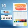 Set de caja de hierro de pigmento de acuarela sólida transfronterizo de 36 colores, pigmento sólido concentrado soluble en agua para viñeteado, 48 colores venta al por mayor de fábrica
