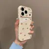 Funda Negra Sencilla Pequeña de Lunares con Lazo Grande Compatible con Teléfono Apple 17PRO iPhone16 Funda Suave a Prueba de Caídas