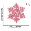 Patch Bordado de Presente de Feriado Desenho Animado Patch Rosa de Natal Acessórios Bordado em Computador Versão com Adesivo Termofusível para Passar