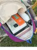 Transfronteiriço 2025 Novo Estilo Costura Cor Contrastante Impermeável Unissex Mochila Mochila Bolsa para Notebook Bolsa de Viagem