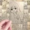 108 Adesivos de Rastreamento de Desenho de Linha de Meninas Bonitas, Figuras para Prática de Esboço de Desenho à Mão, Adesivos de Papel de Desenho para Estudantes de Arte