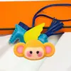 Colgante para Bolso de Pequeño Pegaso de Cuero Genuino Estilo Nuevo Hecho a Mano Llavero de Caballo de Piel de Cabra Colgante con Borla