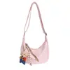 Bolsa casual versátil estilo dumpling, bolsa feminina fashion, nova bolsa pequena de ombro e transversal texturizada de nicho para o dia a dia primavera-verão 2026