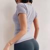 Secagem rápida Corrida T-shirt Mulheres de manga curta Esportes Tight Top Verão Internet Celebridade Emagrecimento Sexy Fitness Yoga Roupas Cross-Border