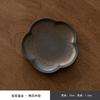 Posavasos de gres con cambio de horno, posavasos pequeño de cerámica, soporte dorado para taza de té, aislamiento térmico, antiquemaduras, bandeja de té para el hogar, juego de té kung fu, ceremonia del té