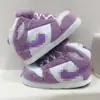 Zapatos sucios para hombre y mujer, un par de cono de felpa peluda, zapatos de invierno raros de algodón de coco, zapatillas divertidas de algodón Aj, venta al por mayor