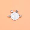 Venta al por mayor S925 plata esterlina personaje feliz cuentas redondas marea nacional retro cuatro lados feliz DIY pulsera hecha a mano accesorios de joyería cuentas sueltas