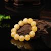 Transmisión en Vivo de Dropshipping Pulsera de Néctar Blanco Segunda Generación Ámbar Aceite de Pollo Flor Demoníaca Cuenta Redonda Pulsera de Círculo Único para Hombres y Mujeres