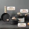 Atacado Transfronteiriço Potes Britânicos, Potes Antiaderentes de Pedra de Arroz Medicinal, Fogões de Indução, Fogões a Gás, Frigideiras, Panelas de Sopa, Conjuntos de Panelas de Leite