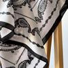 Bufanda de Seda de Anacardo de Venta Caliente Europea y Americana, Bufanda Cuadrada Pequeña Estampada Retro Literaria, Bufanda Decorativa de Alta Gama para Mujer, Bufanda de Seda Simulada