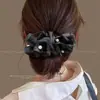 Novo modelo 2026 scrunchie de cetim preto para mulheres, elástico de cabelo de alta qualidade, elástico elegante para rabo de cavalo baixo, acessório de cabelo estilo casual