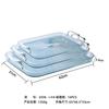 Bandeja retangular transparente transfronteiriça para copos de água banhada a prata azul, xícara de chá retangular para uso doméstico, estilo escandinavo, acessível, sala de estar de luxo
