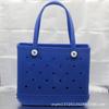 Bolso de Mano para Viaje de Moda Europea y Americana Transfronteriza, Bolso Bandolera de Eva, Bolso de Playa, Cesta Estampada, Bolsa de Agujeros en Stock