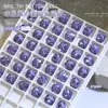 Joyería para uñas de forma especial con fondo puntiagudo color morado cristal al por mayor Super Brillante corazón mariposa vidrio morado diamante grande accesorios para uñas