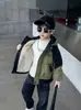 Ropa de Invierno para Niños Chaqueta con Felpa Estilo Coreano Gruesa para Niños Tendencia Fresca Parka con Capucha Para Niños Pequeños y Medianos Ropa Exterior Elegante Comercio Exterior