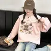 Sudadera de Primavera y Otoño para Niñas Transfronteriza 2026 Nuevo Estilo Top de Primavera Infantil de Dibujos Animados con Cuello de Encaje Moderno