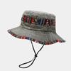 Amazon nuevo estilo étnico sombrero de pescador lavado viejo circunferencia de cabeza grande primavera y verano sombrero para exteriores de montañismo pesca protección solar