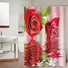 Cortina de Ducha Amazon Nueva Decoración de Baño Transfronteriza Tela Estilo Europeo Nuevo Poliéster Estampado Cortina Divisoria Cortina de Ducha Zhejiang