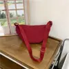 Bolso de Hombro Único de Nailon Otoño para Mujer 2025 Nuevo Bolso Cruzado Versátil Bolso de Axila Bolso de Media Luna de Moda Bolso Dumpling