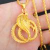 Colar com Pingente de Cobra Dourado Estilo Novo Europeu e Americano Mais Vendido na Temu Transfronteiriça Colar Hip-Hop Tendência Nicho Joias