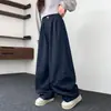 Nuevos pantalones cargo casuales retro americanos de pierna ancha para niñas, adelgazantes y versátiles, holgados y hasta el suelo