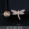 Broche Masculino Libélula da Moda Broche Feminino de Luxo Sofisticado Pino de Lapela de Terno Zircônia Micro-Cravada Botão Sofisticado Anti-Exposição