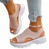 Sandalias Transpirables Elásticas de Punto Multicolor sin Espalda con Suela Gruesa para Mujer, Chanclas Casuales de Exterior Abiertas