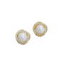 Exquisitos aretes de tuerca de perla enrollada de circonita con incrustaciones de diamantes, aguja de plata esterlina s925, sentong de alta calidad, pequeños aretes versátiles para mujer