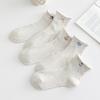 Envío Gratis Calcetines Algodón de Punto para Mujer con Volantes Calcetines Cortos Primavera y Verano Nuevo Malla Encaje Algodón Peinado Transpirable Absorbente de Sudor