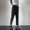 Venta directa de fábrica pantalones casuales de traje para hombre de corte slim, primavera ligeros de negocios profesionales moda urbana de pierna recta