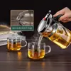 Tetera de copa Piaoyi tetera de vidrio filtro separador de té taza de té artefacto casero presión olla Piaoyi juego de té